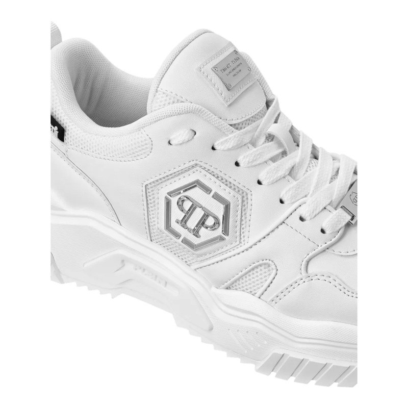 Philipp Plein Low-Top-Sneaker Lo-Top Turnschuhe Hexagon weiss(Image 3)