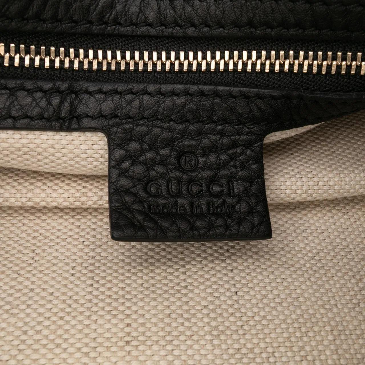 Thumbnail - Gucci Crossbody Bags - Medium Pebbled Calfskin Soho Boston Bag - Gr. unisize - in Schwarz - für Damen
