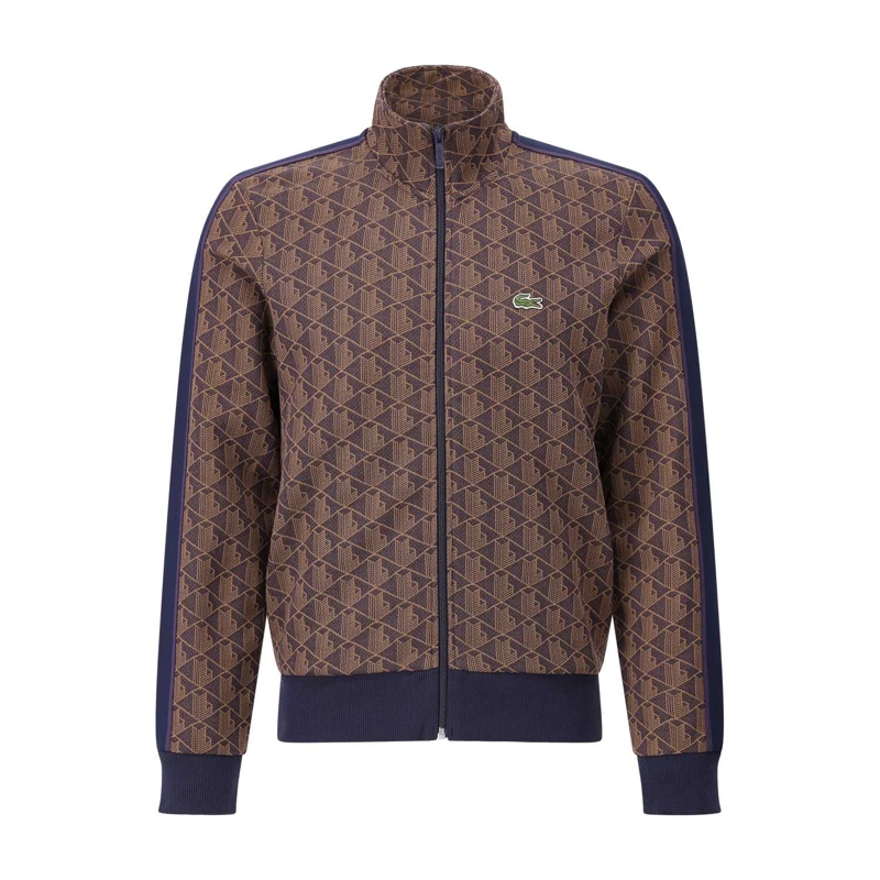 Lacoste Übergangsjacke Sweatjacke mit Jacquard-Monogramm und Logo-Detail Dunkelgrau(Image 19)