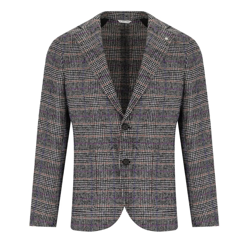 Manuel Ritz  MANUEL RITZ PRINCE OF WALES GRAUE EINREIHIGE JACKE grau