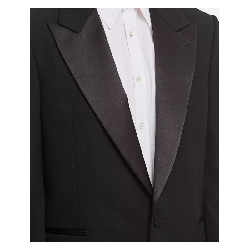 Alexander McQueen Blazer Tuxedo Jacket Black (Image 8)