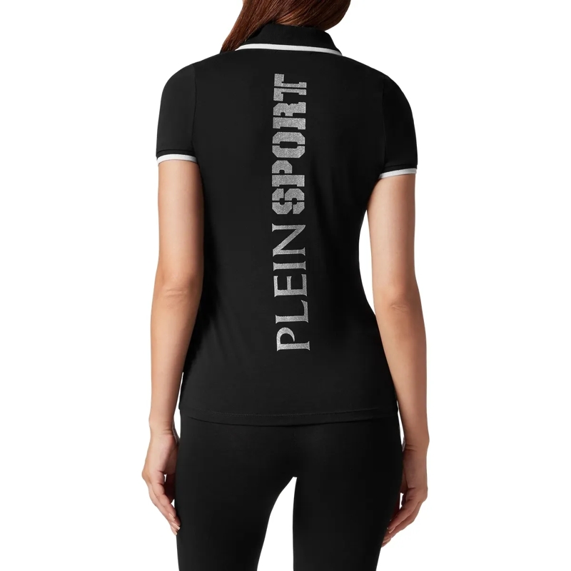 Plein Sport Top Poloshirt Ss Glitter schwarz(Image 2)