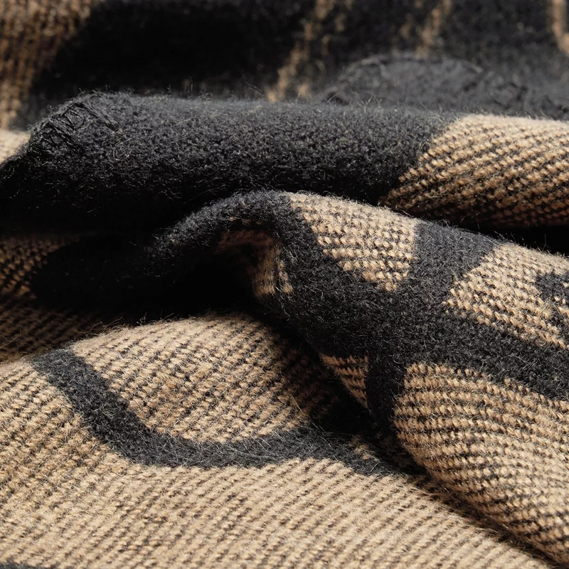 Lauren Ralph Lauren Wollschal Eqstrn Scarf Wrap Black Camel(Image 5)