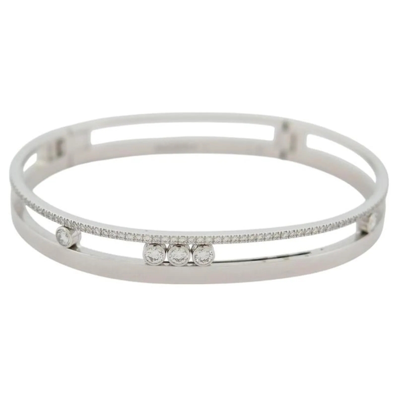 Messika Armband NEUES MESSIKA BANGLE MOVE ROMANE 6514 WEISSGOLD DI silber