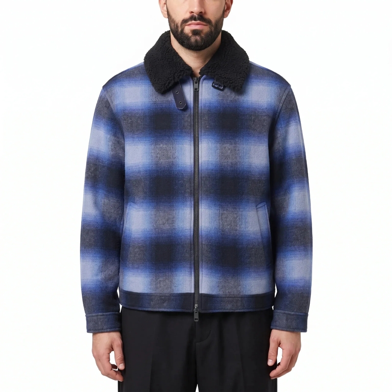 Balenciaga Jacke Jacke aus Wolle blau(Image 2)