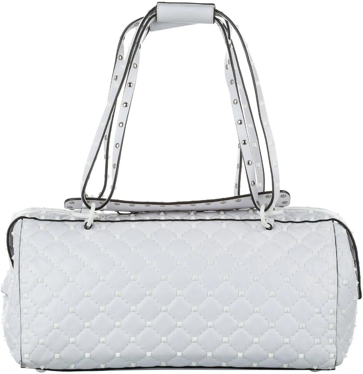 Valentino Totes & shoppers Free Rockstud Spike Leather Handbag in blauw