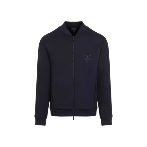 Giorgio Armani Blue Graphite Modal Blouson Blue 