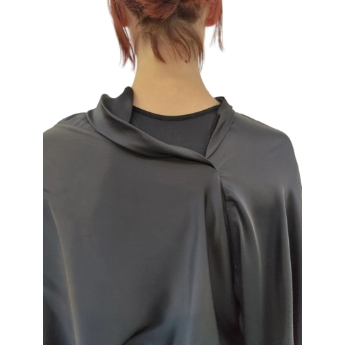 Rick Owens T-shirts Top Drape Manches 3/4 Cylinder Noir Rick Owens Fem schwarz (Image 7)