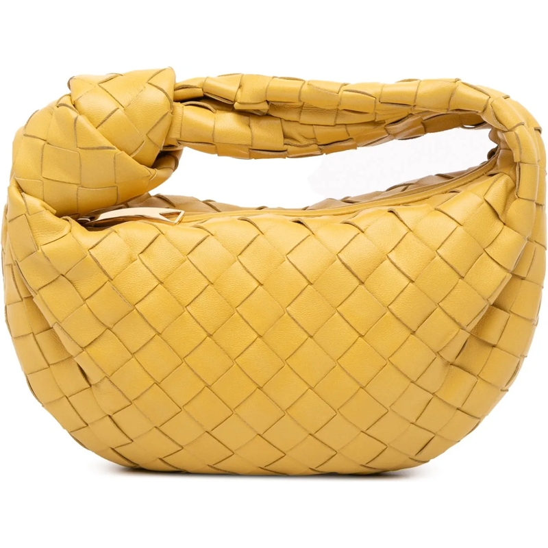 Bottega Veneta Schultertasche Mini Nappa Intrecciato Jodie gelb