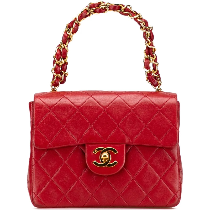 Chanel Gürteltasche Micro Classic Lambskin Belt Bag rot