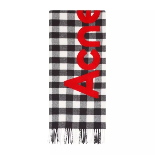 Acne Studios  Logoed Wool Scarf Grey