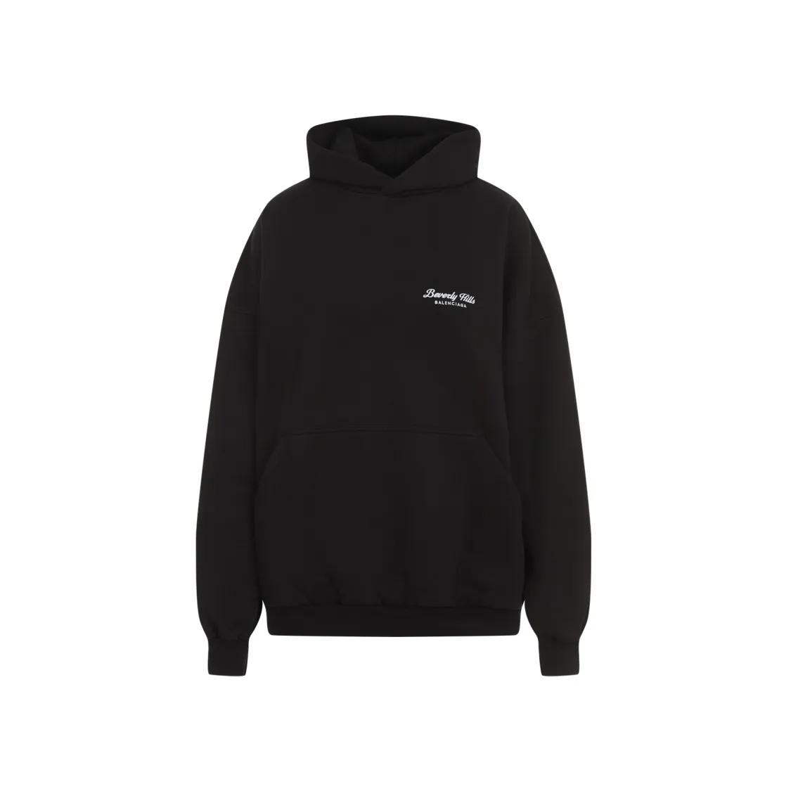 Balenciaga - Black Cotton Large Fit Hoodie - Größe 1 - schwarz