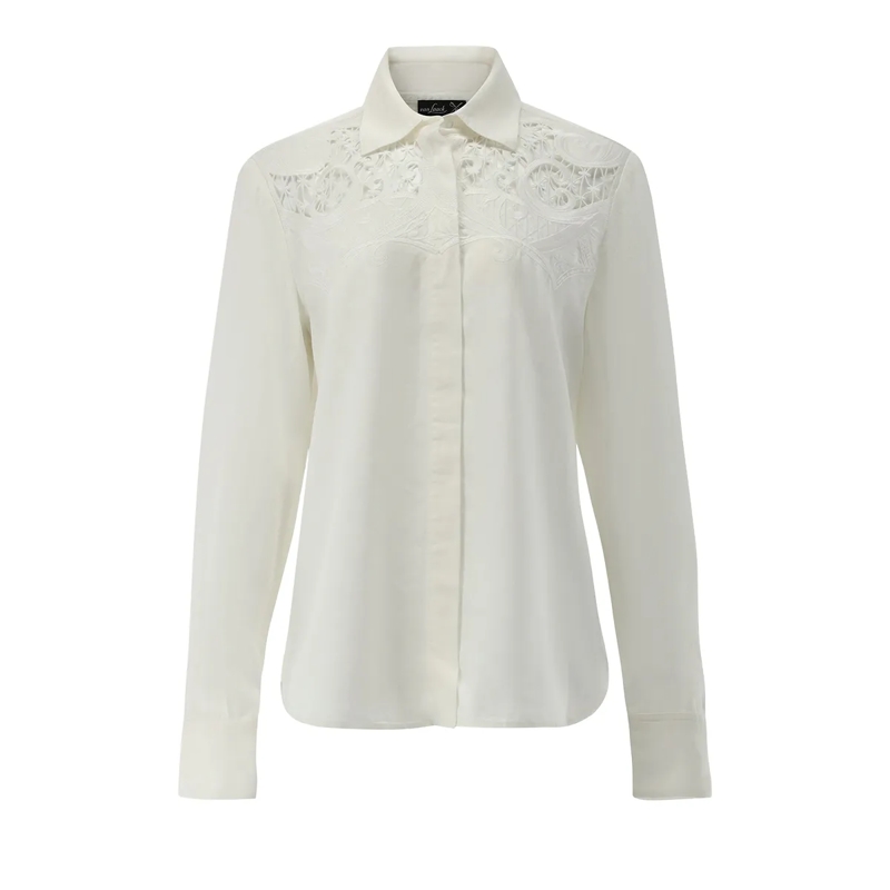 VAN LAACK Bluse Bluse Modern Fit Uni beige