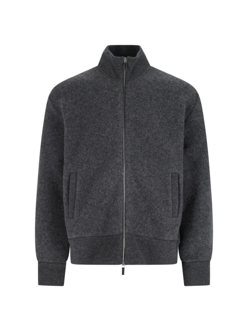 Thumbnail - Thom Browne - Wool Zip Jacket – Grey - Größe 2 - grau
