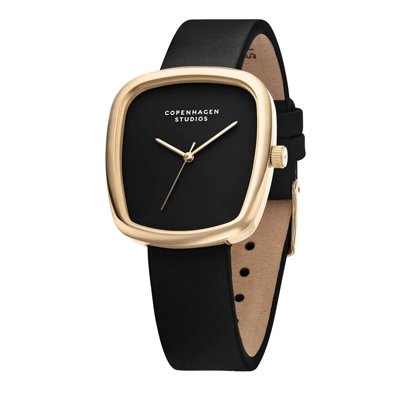 Copenhagen Quarzuhr Echtleder Curved Leather gold(Image 4)