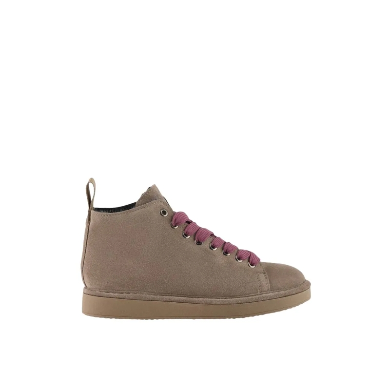 Panchic Lage-top sneaker Sneakers With Unique Lacing Brown