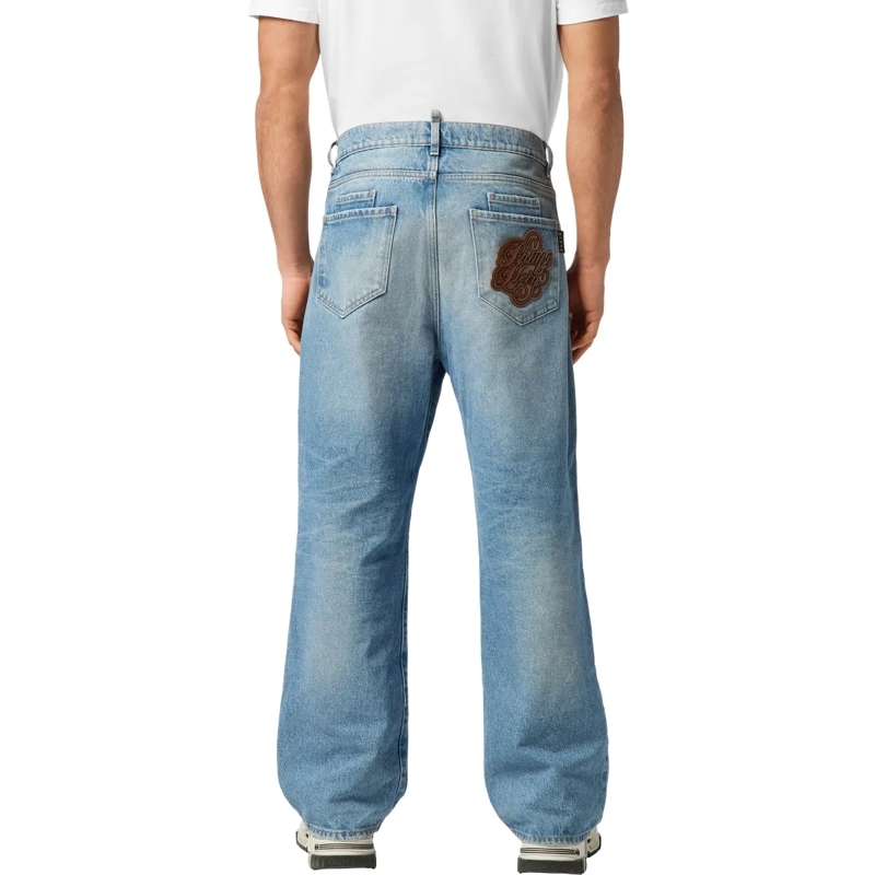 Philipp Plein Jeans Jeansshorts Signature blau(Image 2)