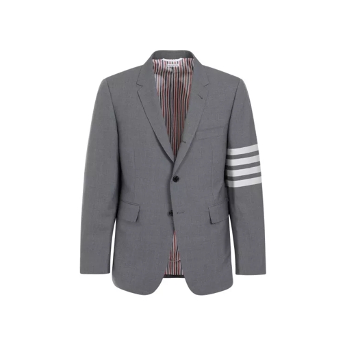 Thom Browne Med Grey Fit 1 Wool Blazer Grey 