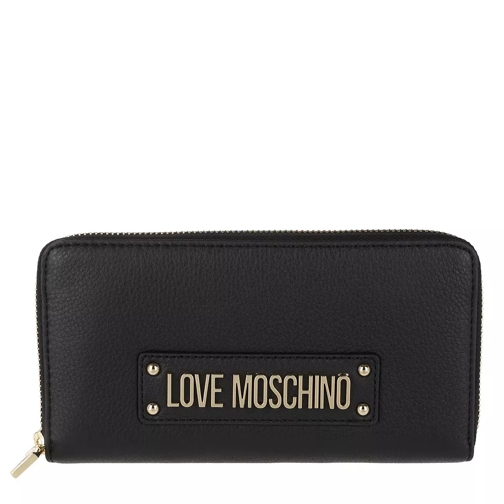Love Moschino Logo Wallet Nero Continental Wallet-plånbok