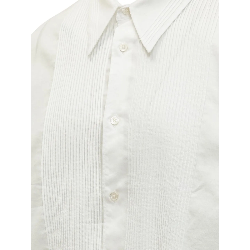 Our Legacy  Camicia Promise con Colletto e Inserto Plissettato weiß(Image 3)