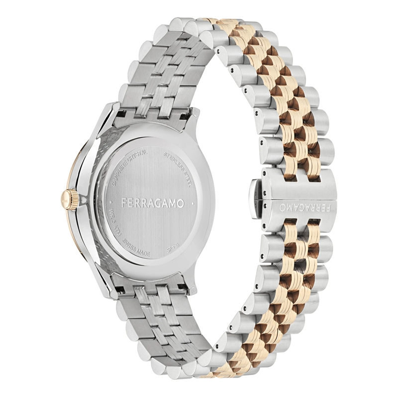 Salvatore Ferragamo Quarzuhr Analoge Quarzuhr Tb-Ferragamo Duo 40Mm-Fw silber(Image 3)