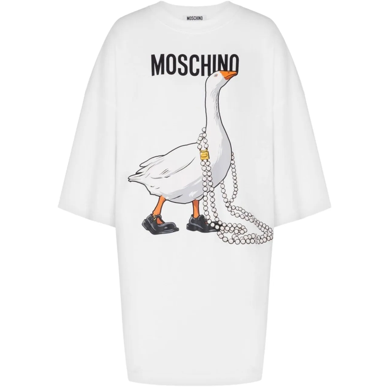 Moschino Robe midi Dresses White weiß
