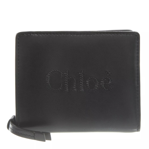 Chloé Small Foldet Wallet Leather Black Bi-Fold Portemonnaie
