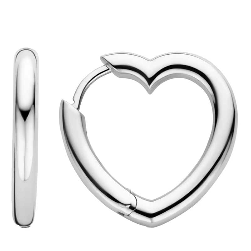 Ti Sento Ohrstecker 925er Sterlingsilber The Heart Creole gold(Image 5)