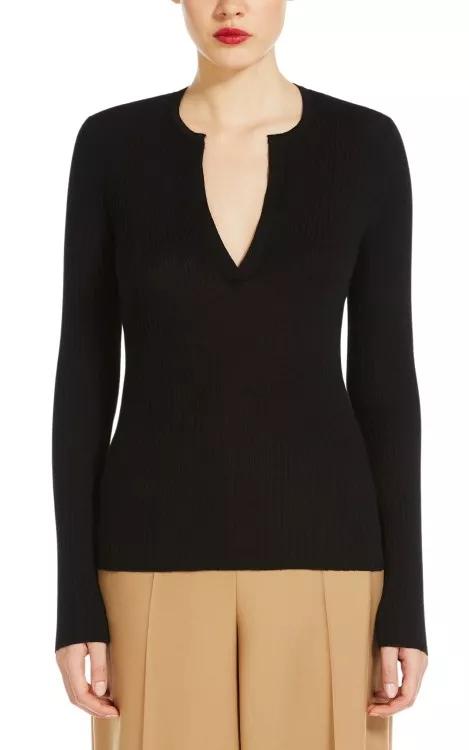 Max Mara - Urlo Long Sleeve Top - Größe M - black