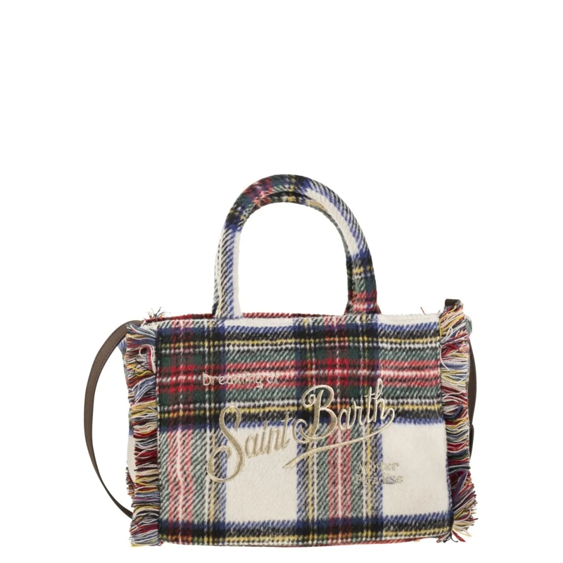 Mc2 Saint Barth Fourre-tout Colette - Wool-Effect Bag With Logo Grey