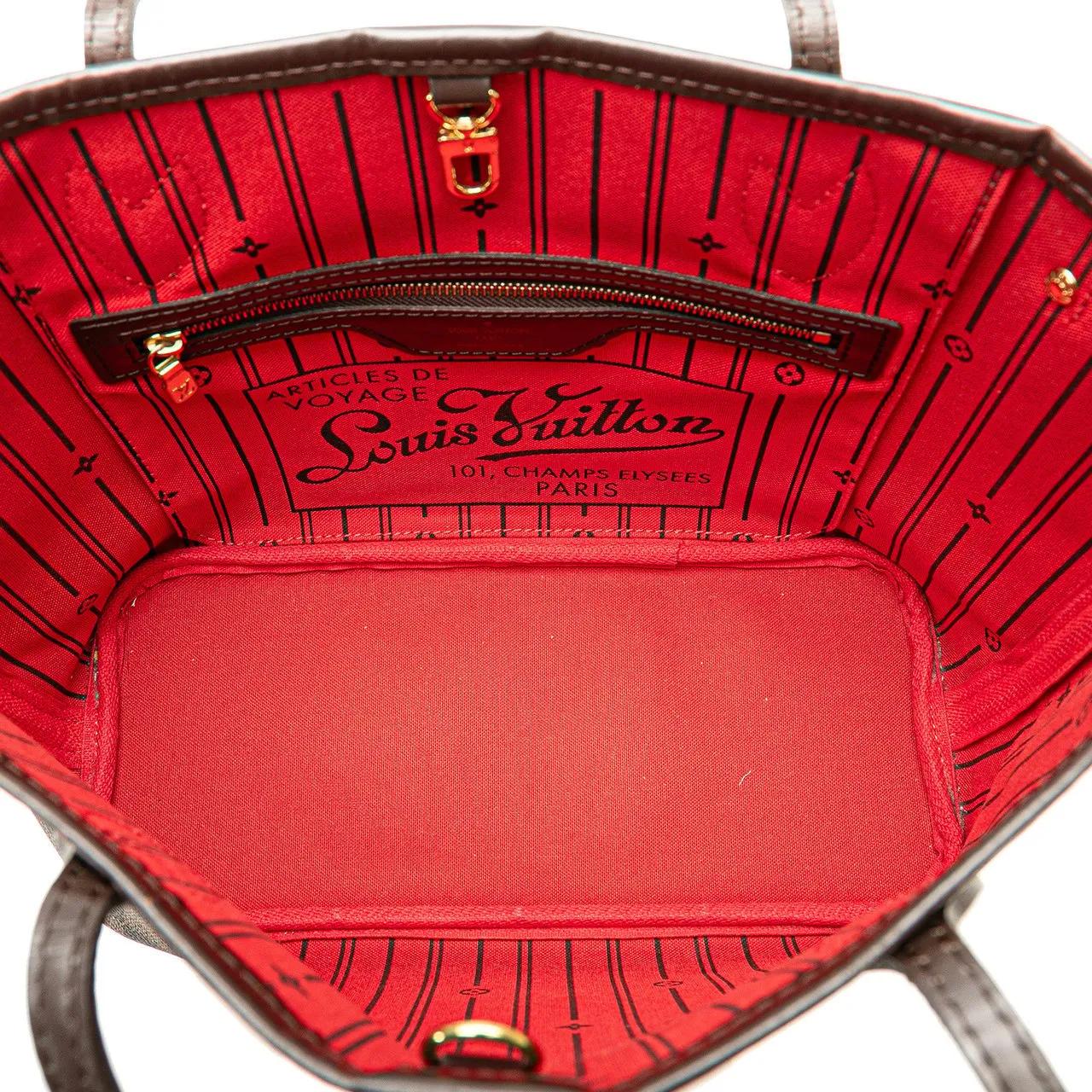Louis Vuitton Crossbody bags 2009 Damier Ebene Neverfull PM in bruin