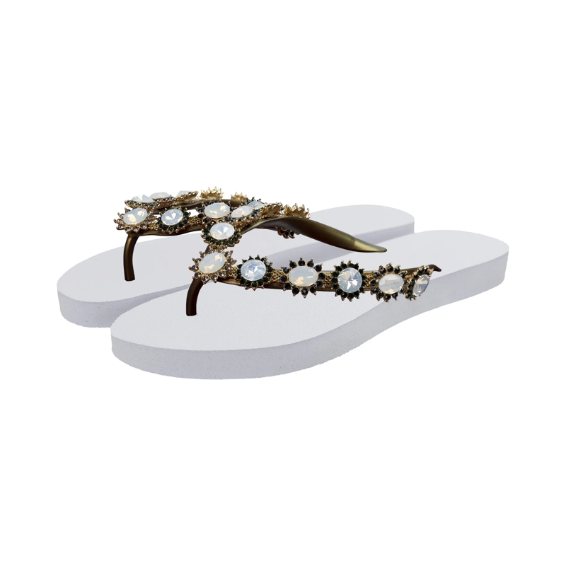 UZURII Flip Flops Pantoffeln Pantoffel Boo Boo weiss(Image 3)