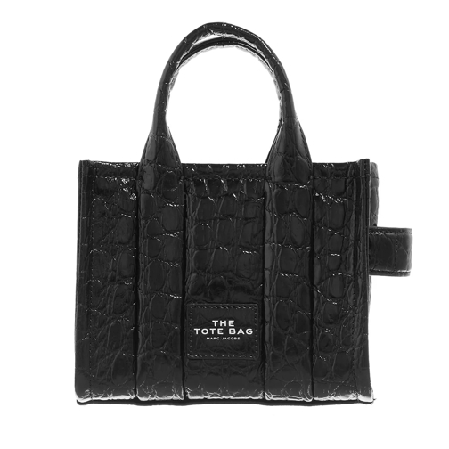 Marc Jacobs The Croc Embossed Micro Tote Black Tote