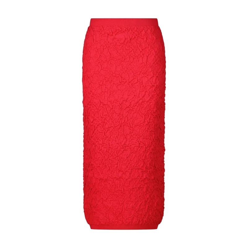 Fabiana Filippi Jupe midi Midirock aus Wolle Rot