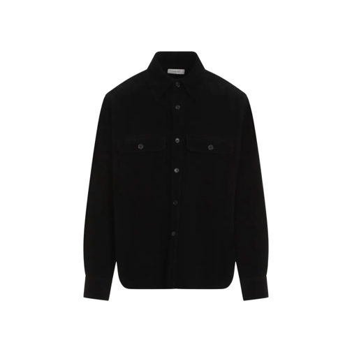 Saint Laurent Shirts Black Cotton Overshirt Black