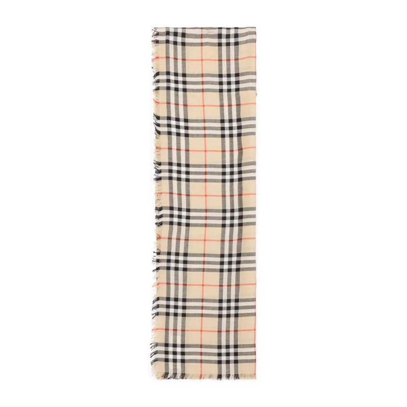 Burberry Écharpe légère Classic Plaid Scarf In Cashmere Neutrals