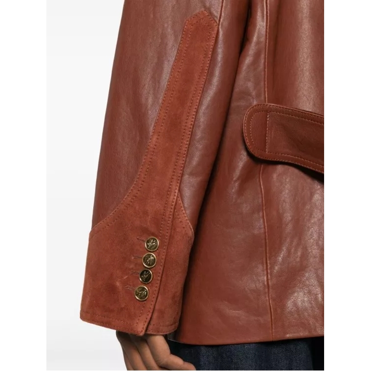 Etro Leather Jacket Brown