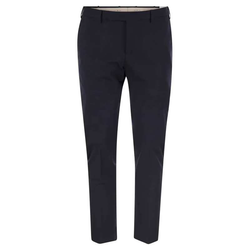 Pt Torino Pantalon de costume Dieci - Stretch Cotton Trousers Black