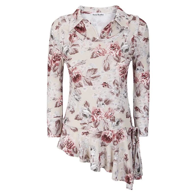 Acne Studios Blouse Flowy Viscose Blouse With Elegant Silhouette White