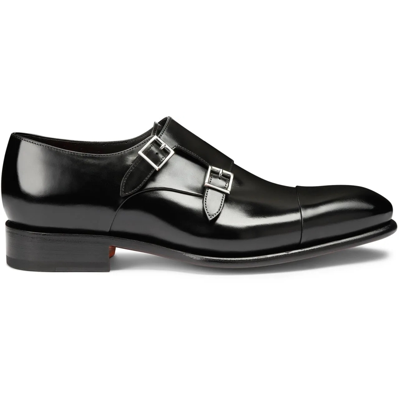 Santoni Claquettes Leather doublebuckle shoe weiß(Image 2)