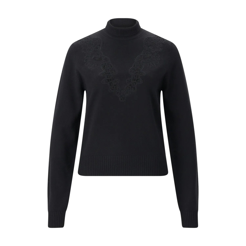 Zimmermann Pull à col roulé 9420TF261 MERINO LACE TURTLENECK Zimmermann schwarz
