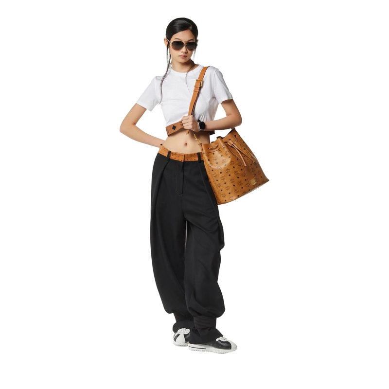 MCM Sac reporter Dessau Vi Drawstring Lrg Co Cognac(Image 4)