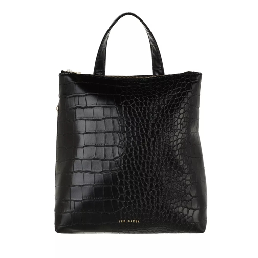 Ted Baker Belax Imitation Croc Non Leather Backpack Black Zaino