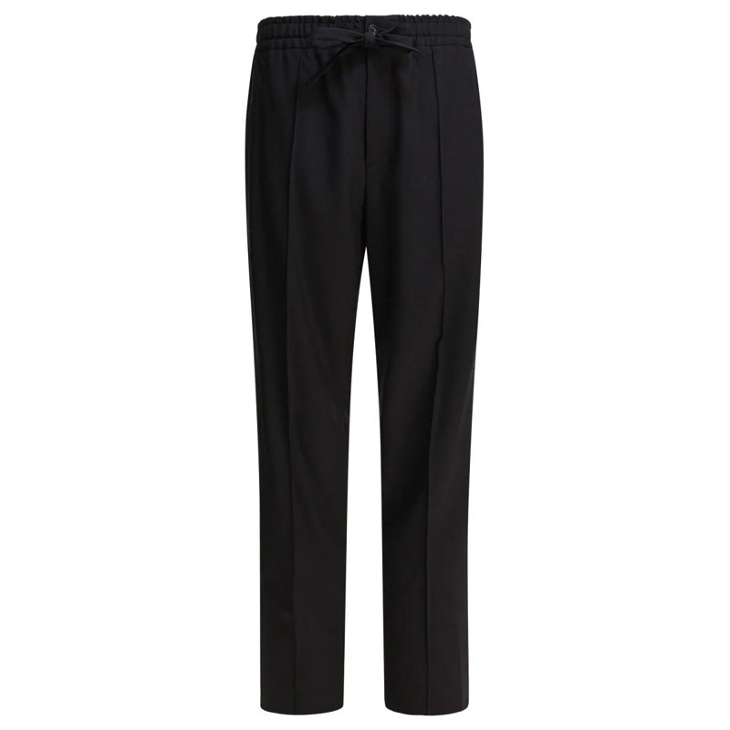Valentino Garavani Pantalon Straight Leg Trousers In Virgin Wool Black