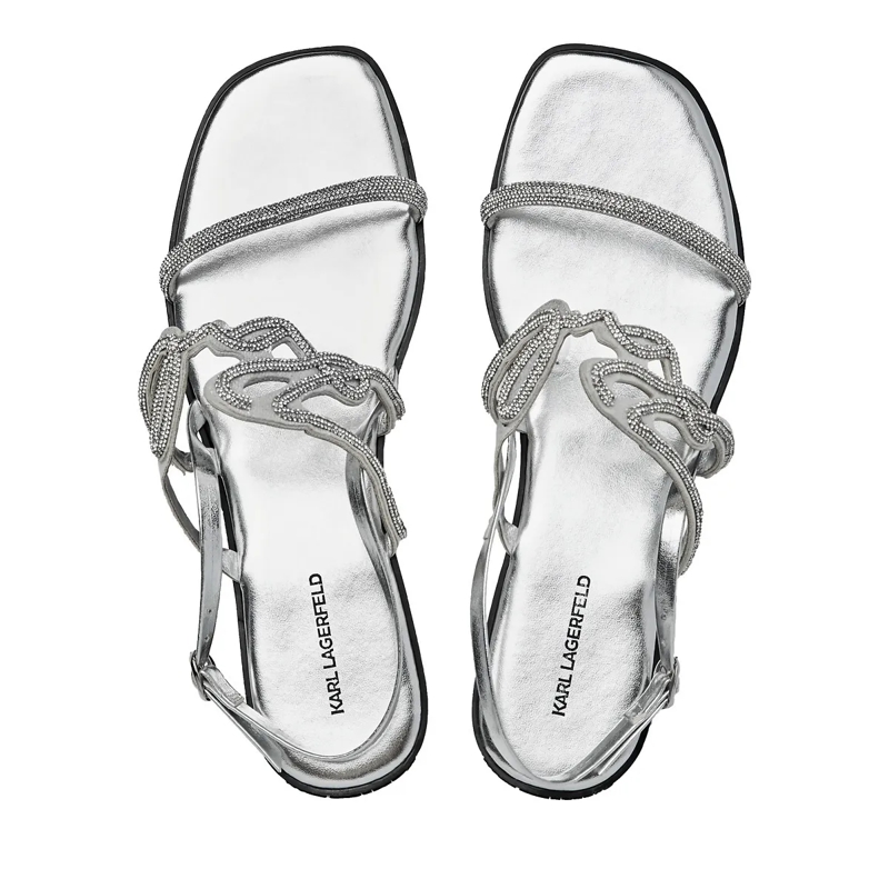 Karl Lagerfeld Sandalen Olympia Karl Signia Slide Heavy Glitter Silver(Image 6)