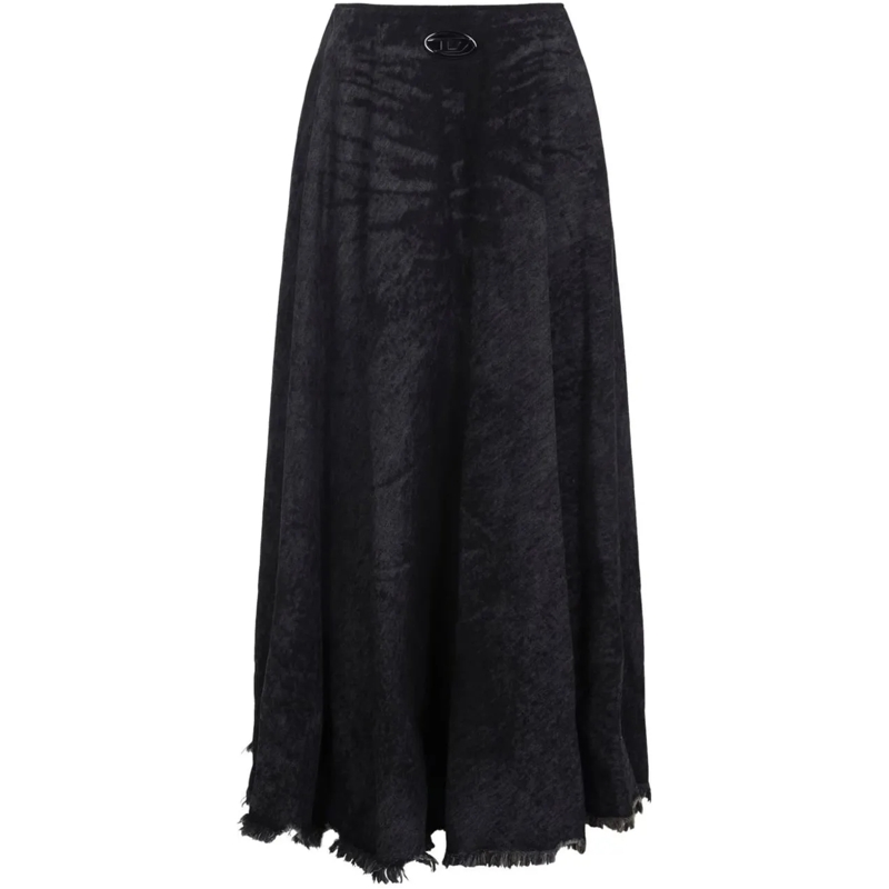Diesel Midirock Skirts Black schwarz