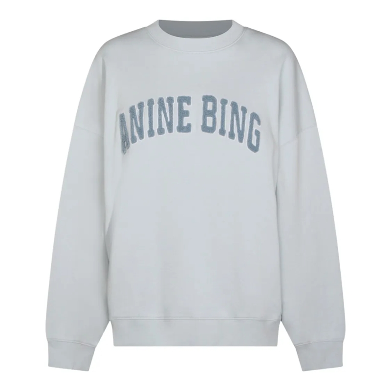 Anine Bing  Light Blue Relaxed Fit Sweatshirt White