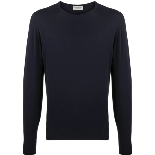 John Smedley Pull Blue Cotton Sweater Blue