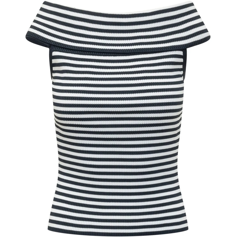MICHAEL Michael Kors  Top a Righe con Scollo a Barchetta mehrfarbig