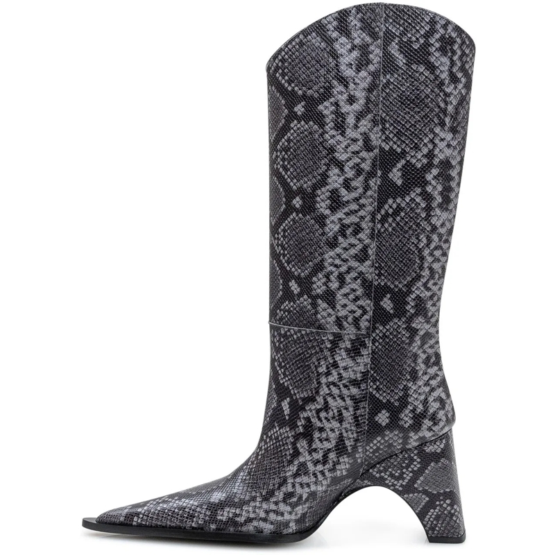 Coperni Stiefel Coperni Stivali Cowboy Bridge in Stampa Pitone dunkelgrau(Image 4)